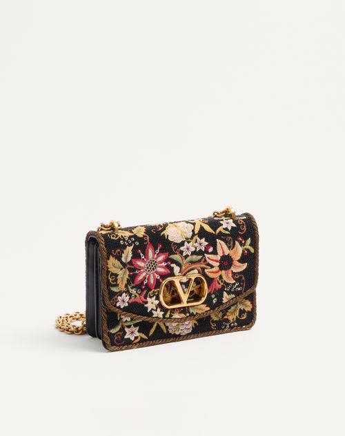 Valentino Garavani - Valentino Garavani Vain Embroidered Shoulder Bag - Multicolour - Woman - Shoulder Bags